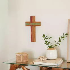 Kirklands Home Reclaimed Wood Cross Wall Plaque Brown Clearance