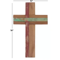 Kirklands Home Reclaimed Wood Cross Wall Plaque Brown Clearance