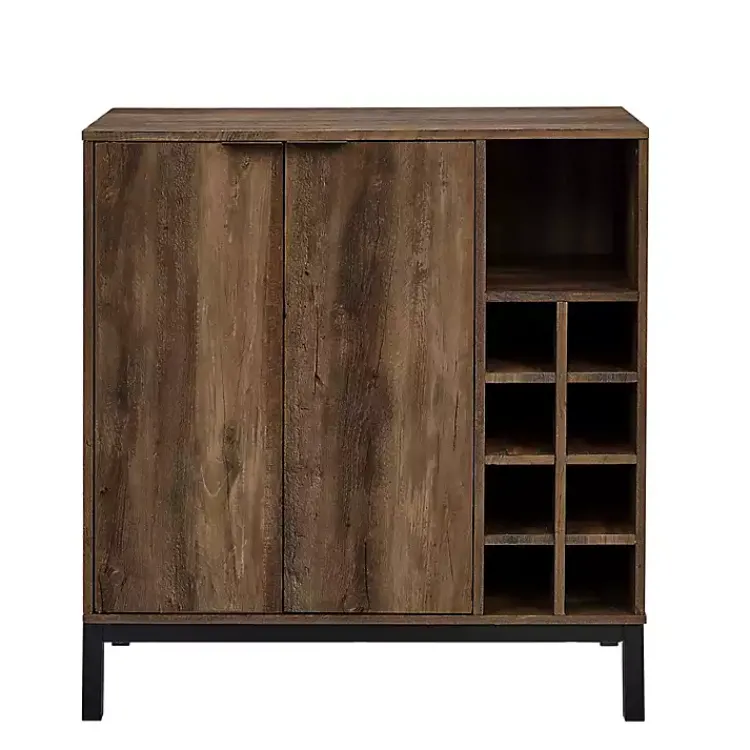 Kirklands Home Reclaimed Wood Industrial Bar Cabinet Brown Discount