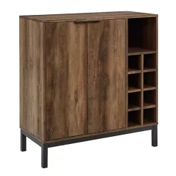 Kirklands Home Reclaimed Wood Industrial Bar Cabinet Brown Discount