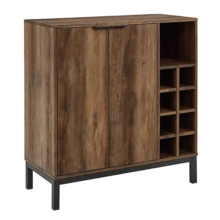 Kirklands Home Reclaimed Wood Industrial Bar Cabinet Brown Discount