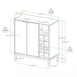 Kirklands Home Reclaimed Wood Industrial Bar Cabinet Brown Discount