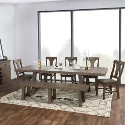 Kirklands Home Reclaimed Wood Industrial Dining Bench Brown Discount
