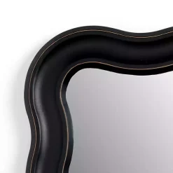 Kirklands Home Rectangle Catorina Black Wavy Wall Mirror Discount
