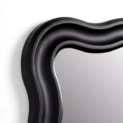 Kirklands Home Rectangle Catorina Black Wavy Wall Mirror Discount