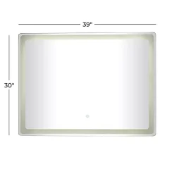 Kirklands Home Rectangular LED Wall Mirror Best