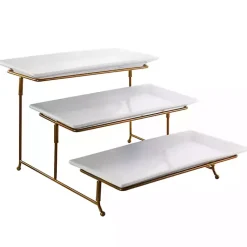 Kirklands Home Rectangular 3-Tier Serving Tray Online