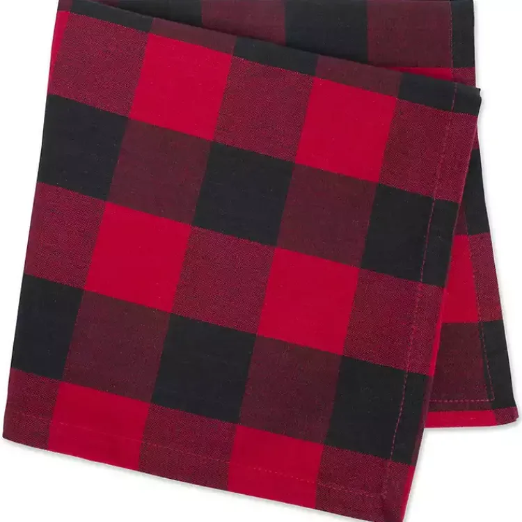Christmas Dining & Entertaining>Kirklands Home Red & Black Buffalo Check Napkins, Set of 6