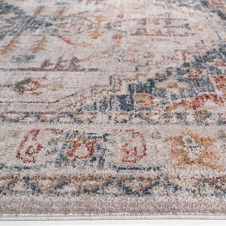 Kirklands Home Red & Blue Vintage Medallion Area Rug, 5x7 Clearance