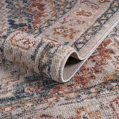 Kirklands Home Red & Blue Vintage Medallion Area Rug, 5x7 Clearance