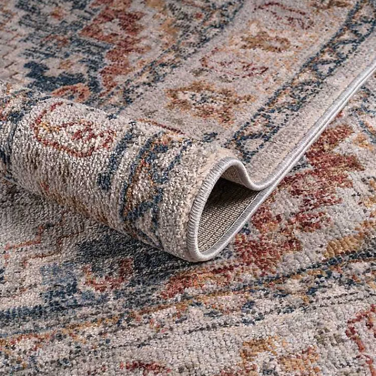 Kirklands Home Red & Blue Vintage Medallion Area Rug, 5x7 Clearance