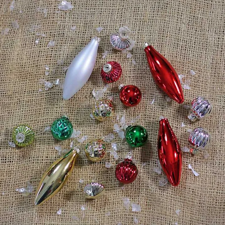 Christmas Ornaments>Kirklands Home Red & Green Traditional Christmas Ornament Set