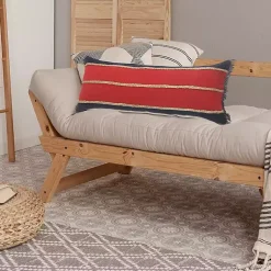 Pillows>Kirklands Home Red & Navy Nautical Rope Lumbar Pillow