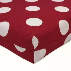 Kirklands Home Red & White Polka Dot Outdoor Chaise Cushion Sale