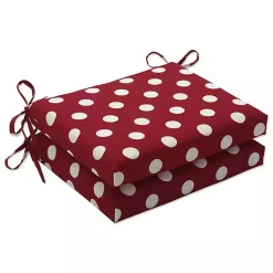 Kirklands Home Red & White Polka Dot Square Cushions, Set of 2 Outlet
