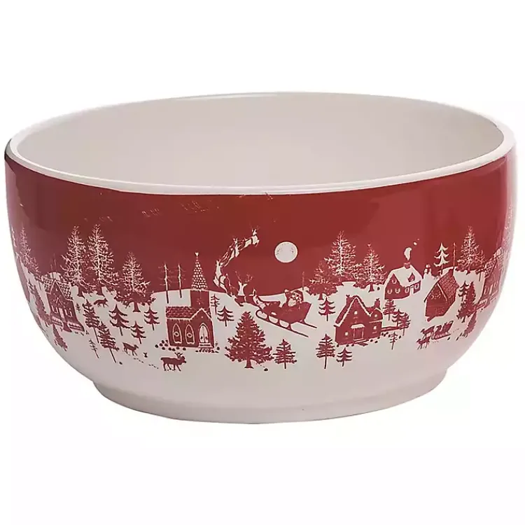 Christmas Dining & Entertaining>Kirklands Home Red & White Toile Christmas Bowls, Set of 3
