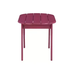Kirklands Home Acacia Wood Oval Adirondack Coffee Table Red Hot