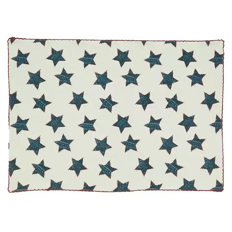Kirklands Home Red and Blue Star Placemats, Set of 4 Discount