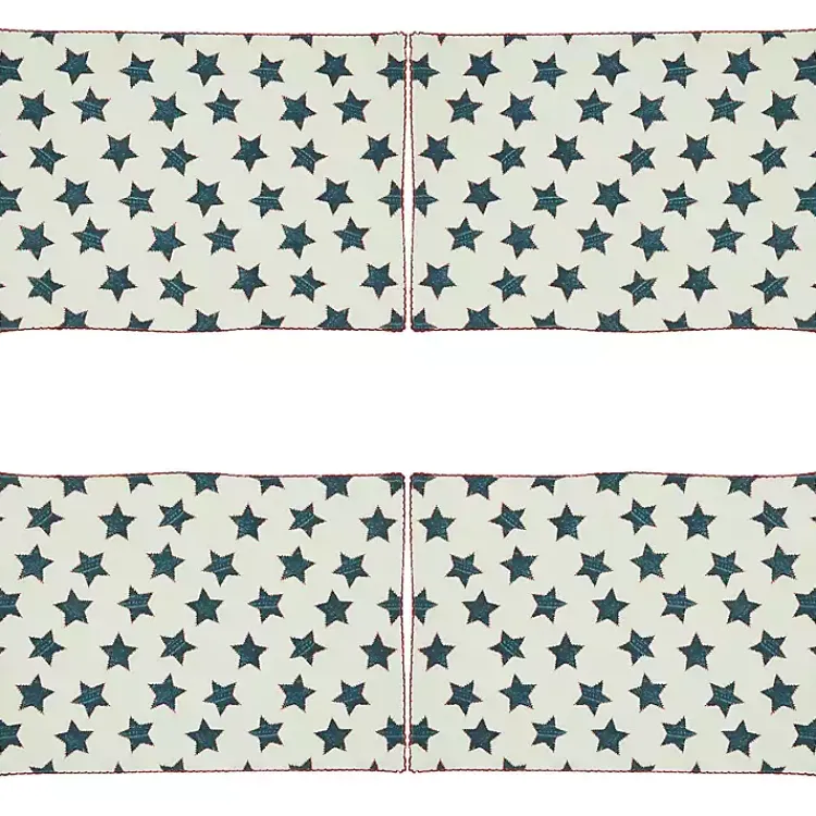 Kirklands Home Red and Blue Star Placemats, Set of 4 Discount