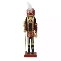 Christmas Decorations>Kirklands Home Red and Gold Sequin Soldier Nutcracker