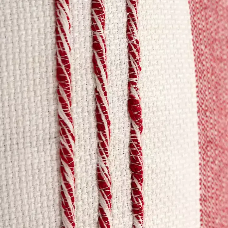 Pillows>Kirklands Home Red and Ivory Color Block Pillow