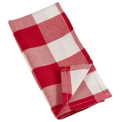 Kirklands Home Red and White Buffalo Check Napkins, Set of 4