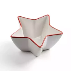 Kirklands Home Red and White Star Appetizer Bowl Online