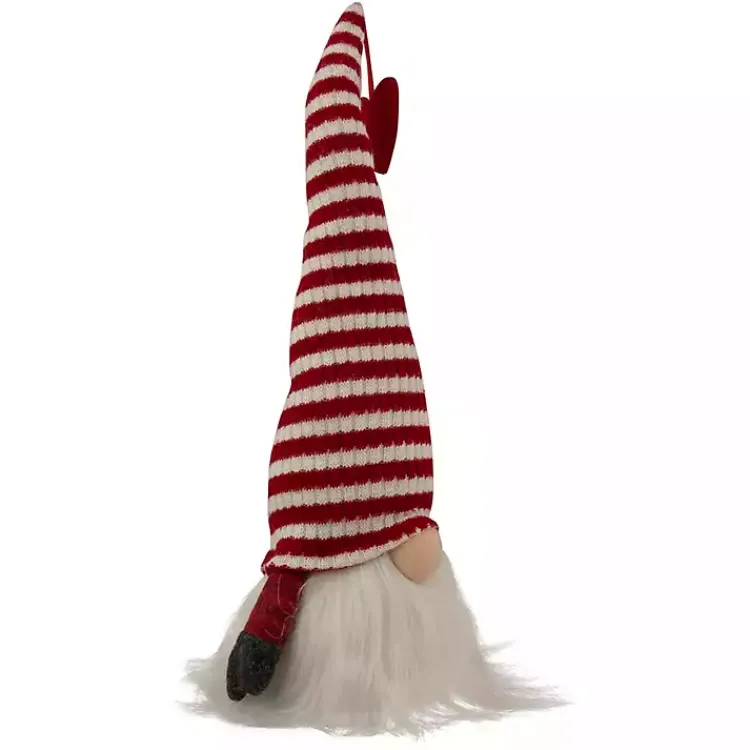 Valentines Day Decorations>Kirklands Home Red and White Striped LED Valentine Gnome