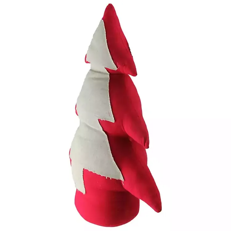 Christmas Decorations>Kirklands Home Red and White Weighted Tabletop Christmas Tree