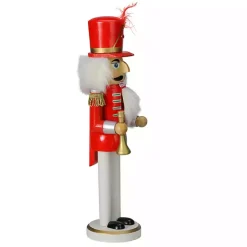 Christmas Decorations>Kirklands Home Red and White Wooden Nutcracker
