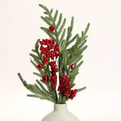Stems & Bouquets>Kirklands Home Berries & Bells Christmas Stems, Set of 2 Red