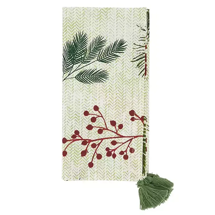 Christmas Dining & Entertaining>Kirklands Home Red Berry and Pine Christmas Napkins, Set of 4