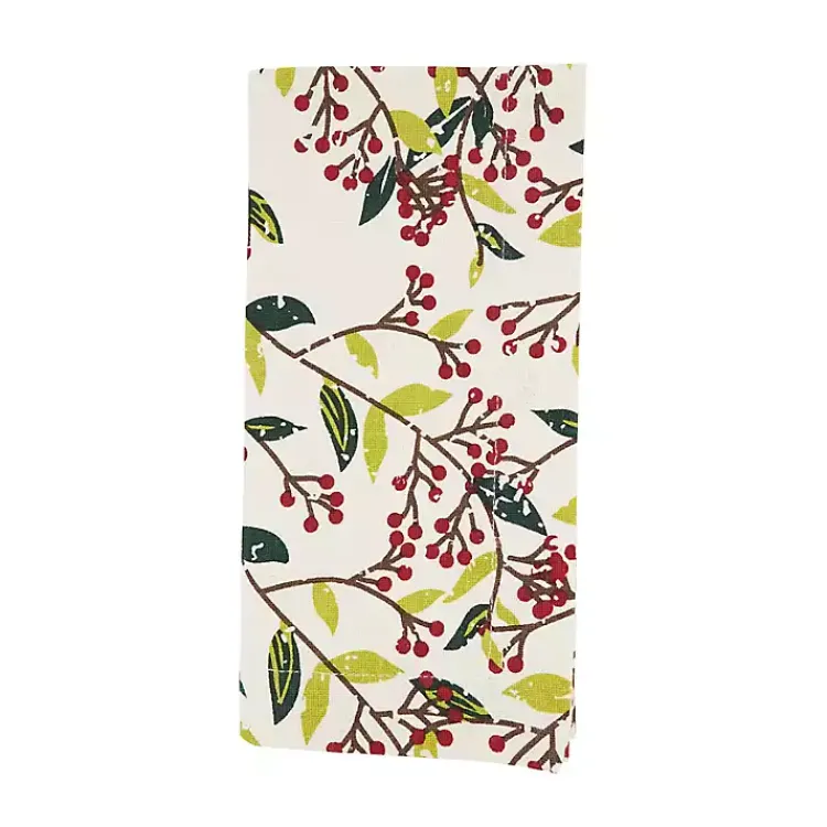 Kirklands Home Red Berry Delight Cotton Napkins, Set of 4 Discount