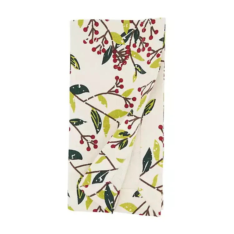 Kirklands Home Red Berry Delight Cotton Napkins, Set of 4 Discount