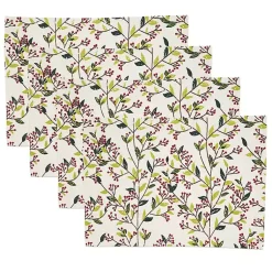 Kirklands Home Red Berry Delight Cotton Placemats, Set of 4 Outlet