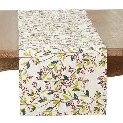 Kirklands Home Red Berry Delight Cotton Runner Clearance