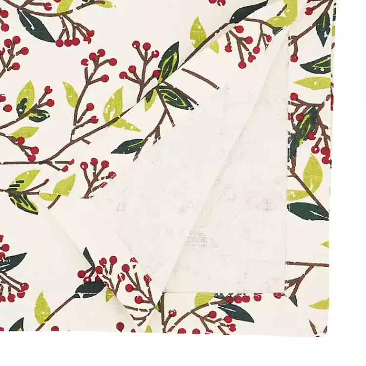 Kirklands Home Red Berry Delight Cotton Runner Clearance