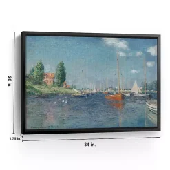 Kirklands Home Red Boats, Argenteuil Framed Canvas Art Print Blue Online