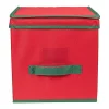 Seasonal Storage>Kirklands Home Red Canvas Label Christmas Ornament Storage Box