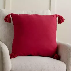 Pillows>Kirklands Home Chenille Swiss Dot Pillow, 22 in. Red