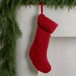 Christmas Stockings & Stocking Holders>Kirklands Home Chunky Knit Christmas Stocking Red