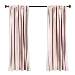 Kirklands Home Red Farmhouse Stripe Curtain Panels, Set of 2 Best