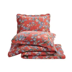 Kirklands Home Floral Dreams 3-pc. King Quilt Set Red Discount