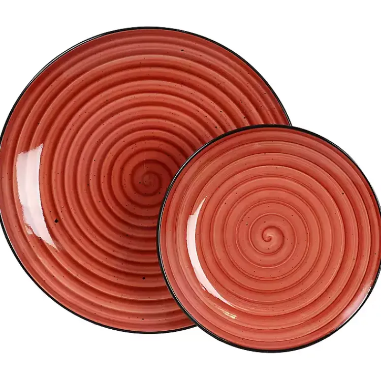 Kirklands Home Gia Stoneware 24-pc. Dinnerware Set Red Clearance