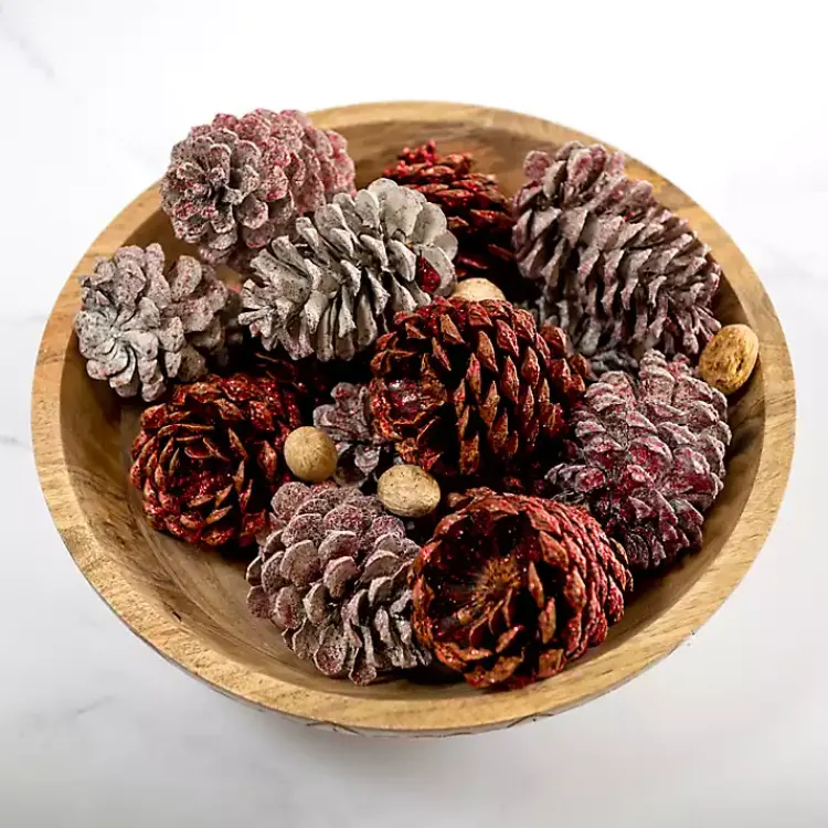 Home Fragrance>Kirklands Home Red Glitter Cinnamon Pinecones Potpourri
