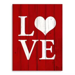 Valentines Day Decorations>Kirklands Home Red Heart Love Canvas Art Print