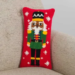 Pillows>Kirklands Home Red Jolly Nutcracker Mini Pillow