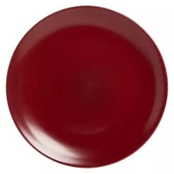 Kirklands Home Matte Ceramic Dinner Plates, Set of 6 Red Online