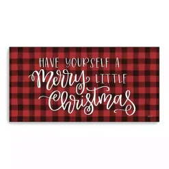 Christmas Art & Wall Decor>Kirklands Home Red Merry Little Christmas Giclee Canvas Art Print