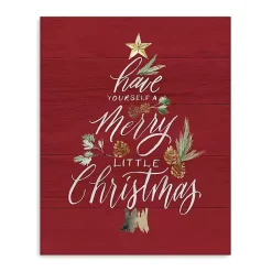 Christmas Art & Wall Decor>Kirklands Home Merry Little Christmas Wall Plaque Red